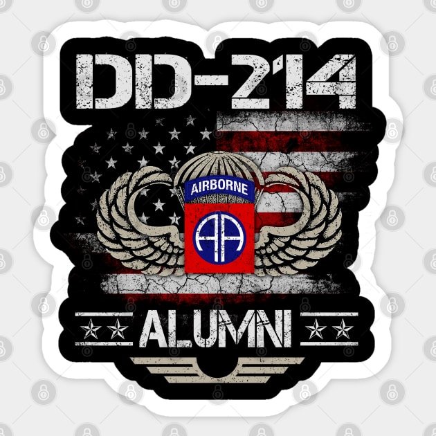Proud U.S Army 82nd AIRBORNE Division DD-214 Alumni - Veterans Day Gift Sticker by floridadori